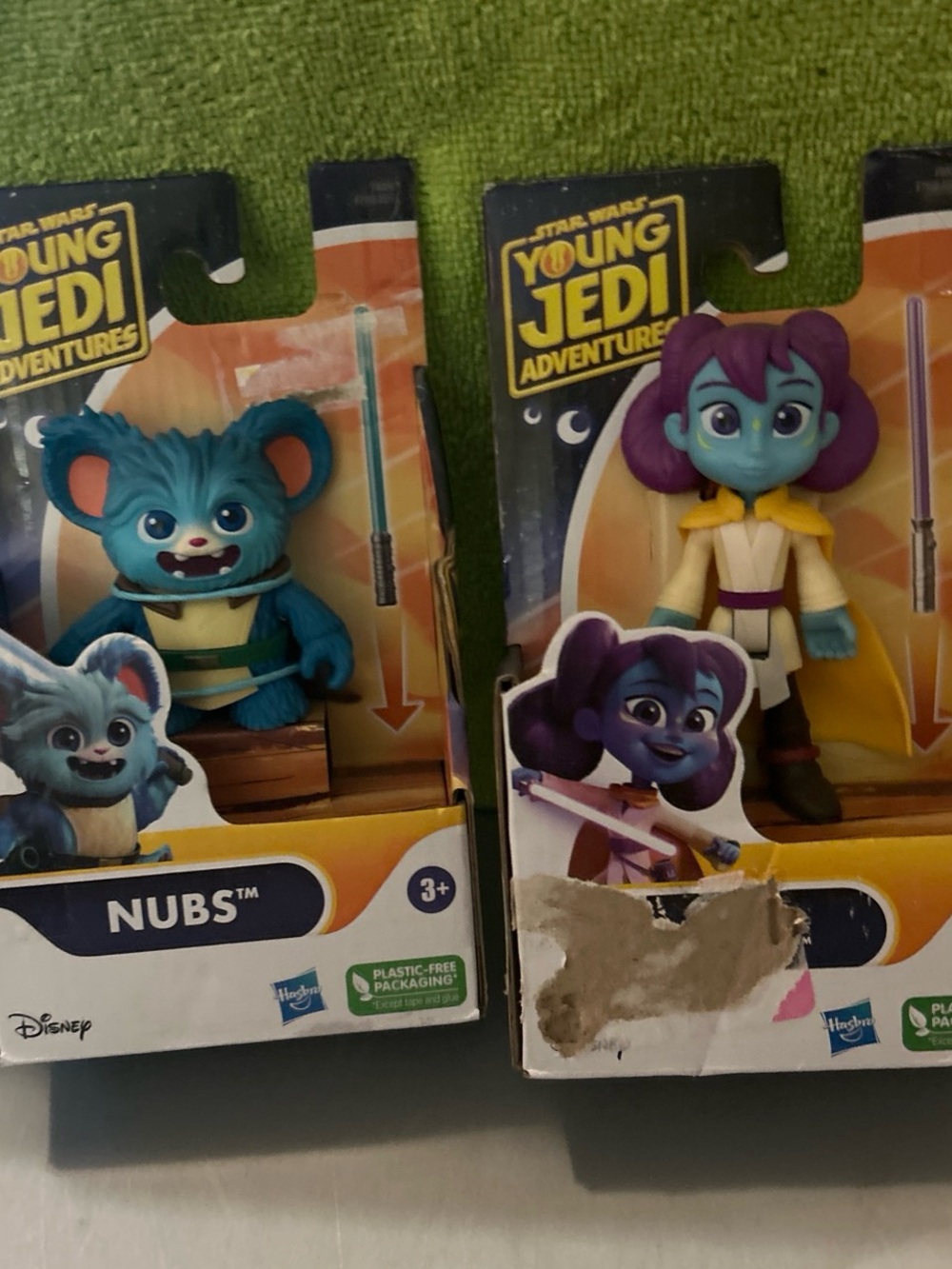Hasbro Blue Nubs & Purple-Haired Jedi Action Figure Duo